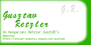 gusztav retzler business card